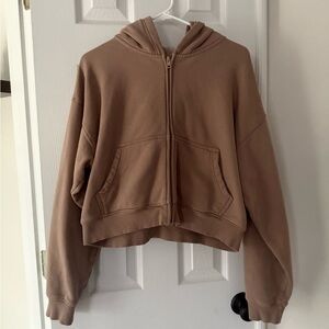 TNA Cozy Fleece Brown Hoodie